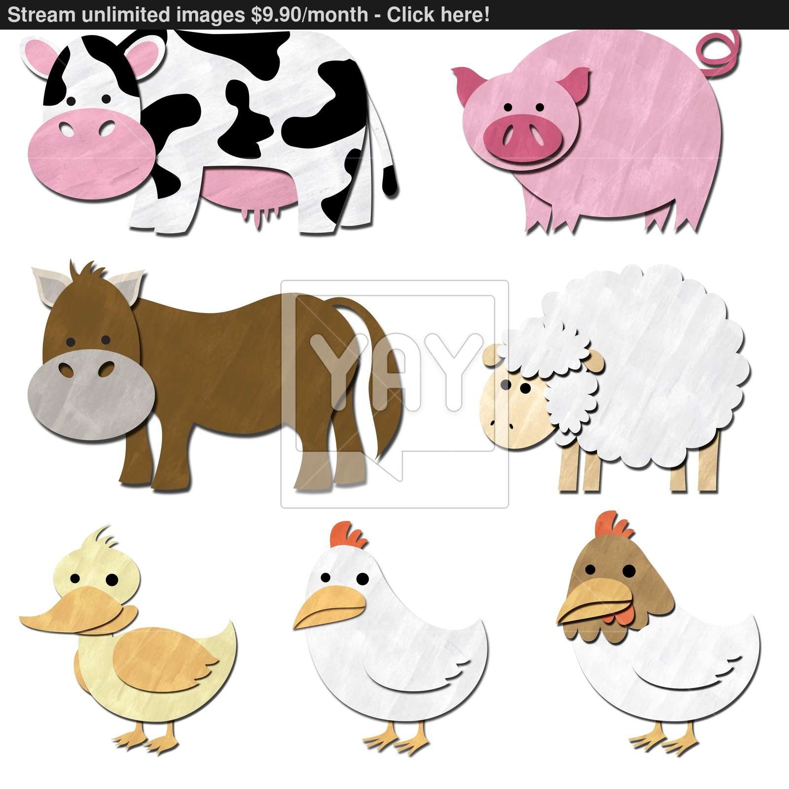 Farm Animals Cut Outs - Kaza.psstech.co - Free Printable Farm Animal Cutouts