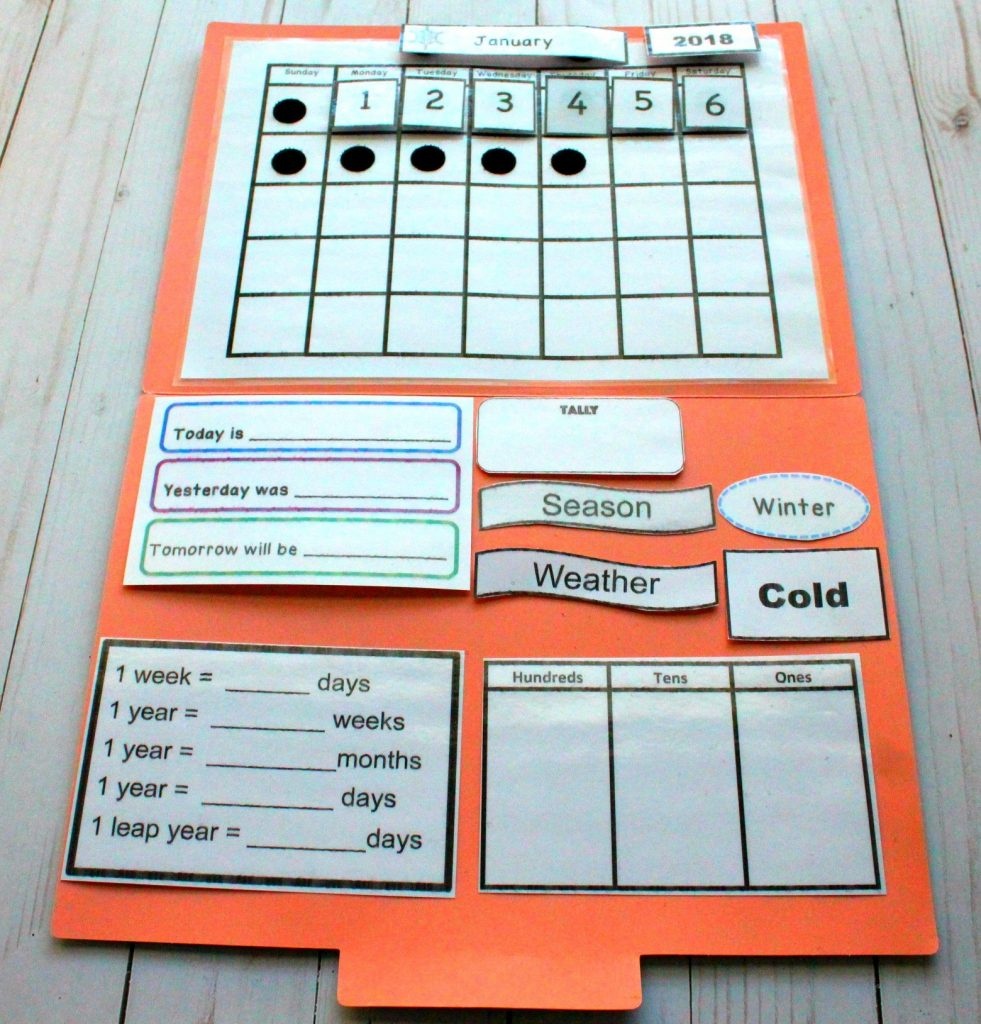 File Folder Preschool Calendar - Homeschool Printables For Free - Free Printable File Folders For Preschoolers