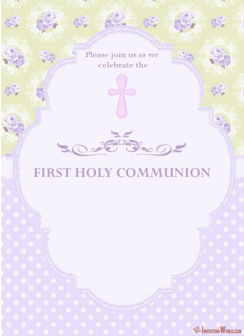 First Communion Invitation Cards | Coolest Invitation Templates - Free Printable First Communion Invitation Templates