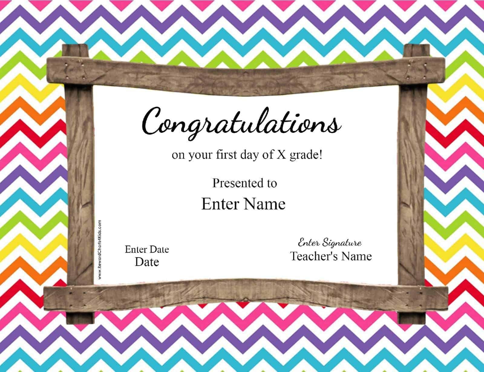 First Day Of School Certificate - Free Printable First Day Of School Certificate