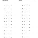 First Grade Simple Addition Worksheet Printable | Homeschool | First   Free Printable First Grade Worksheets