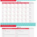 Fitness Tracker Printable | Think Healthy; Be Healthy | Workout   Free Printable Workout Plans