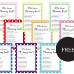 Free Baby Shower Game   Who Knows Mommy Best   Baby Shower Ideas   Free Printable Baby Shower Games Who Knows Mommy The Best