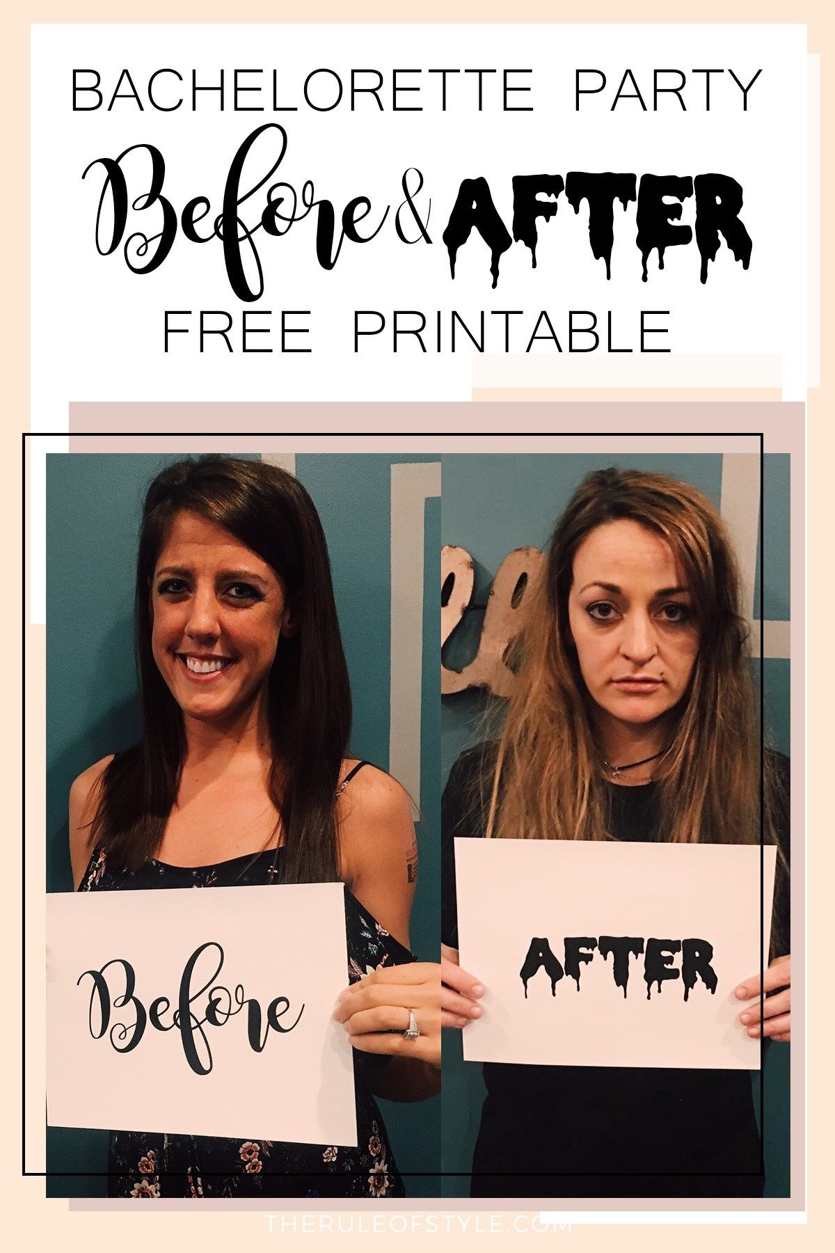 Free Bachelorette Party Printable - Before And After Signs - Free Printable Bachelorette Signs
