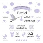 Free Birth Stats Board Svg, Png, Eps & Dxf| Free Svg & Png   Free Printable Baby Announcement Templates