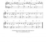 Free Christmas Sheet Music For Easy Piano, We Wish You A Merry Christmas   Christmas Piano Sheet Music Easy Free Printable