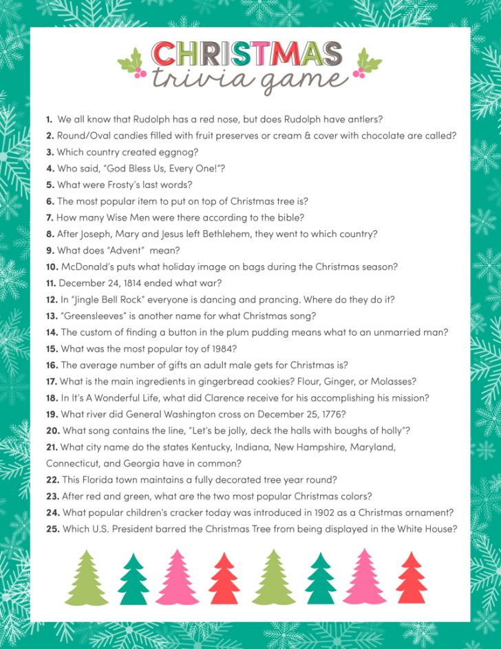 Free Printable Christmas Song Picture Game