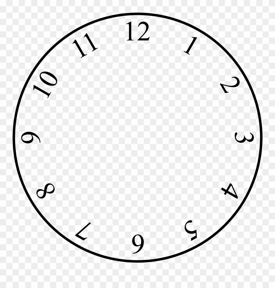 Free Clock Face Template - Clock With No Hands Clipart (#104075 - Free Printable Clock Faces