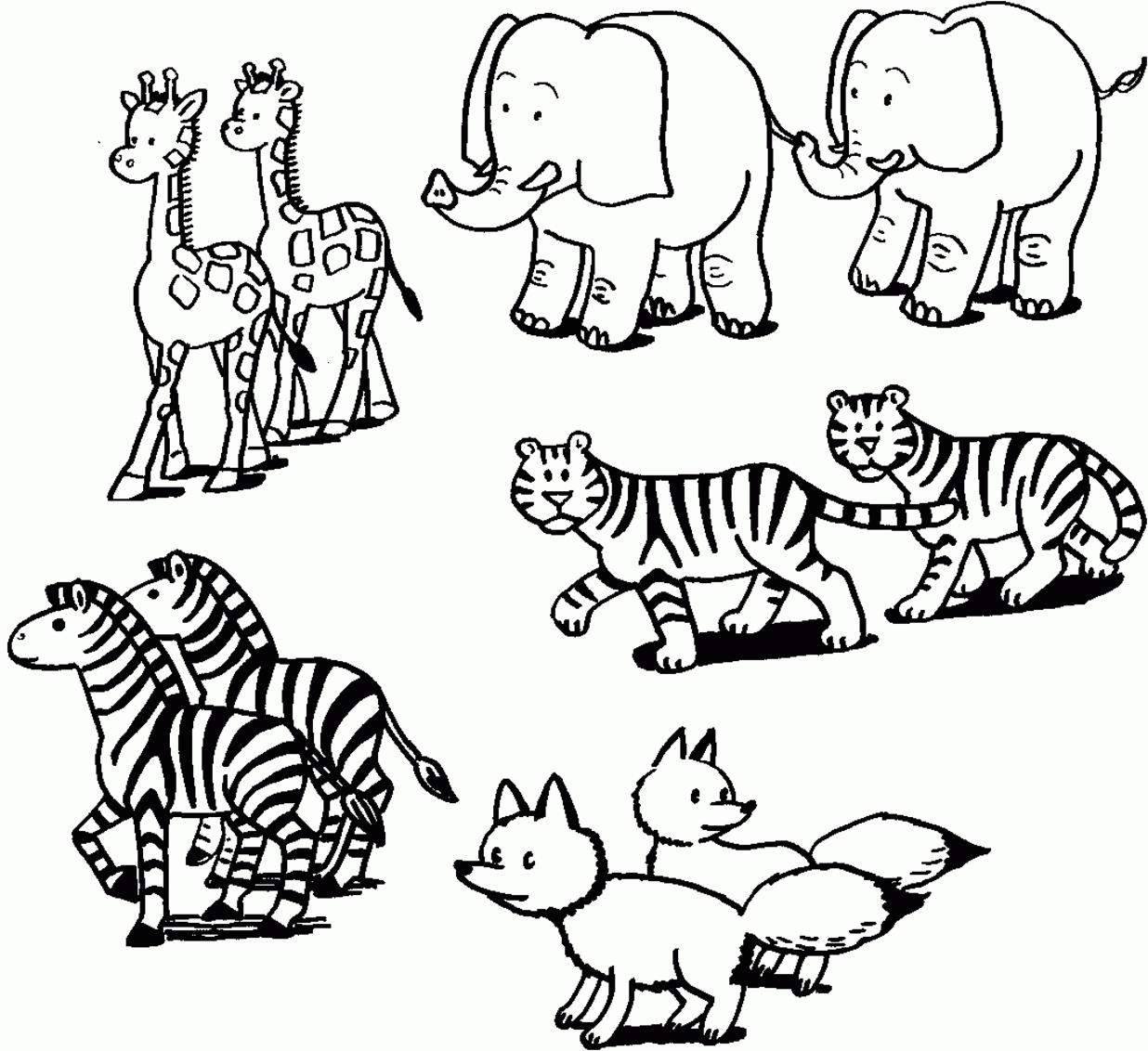 Free Color In Animals, Download Free Clip Art, Free Clip Art On - Free Printable Farm Animal Cutouts