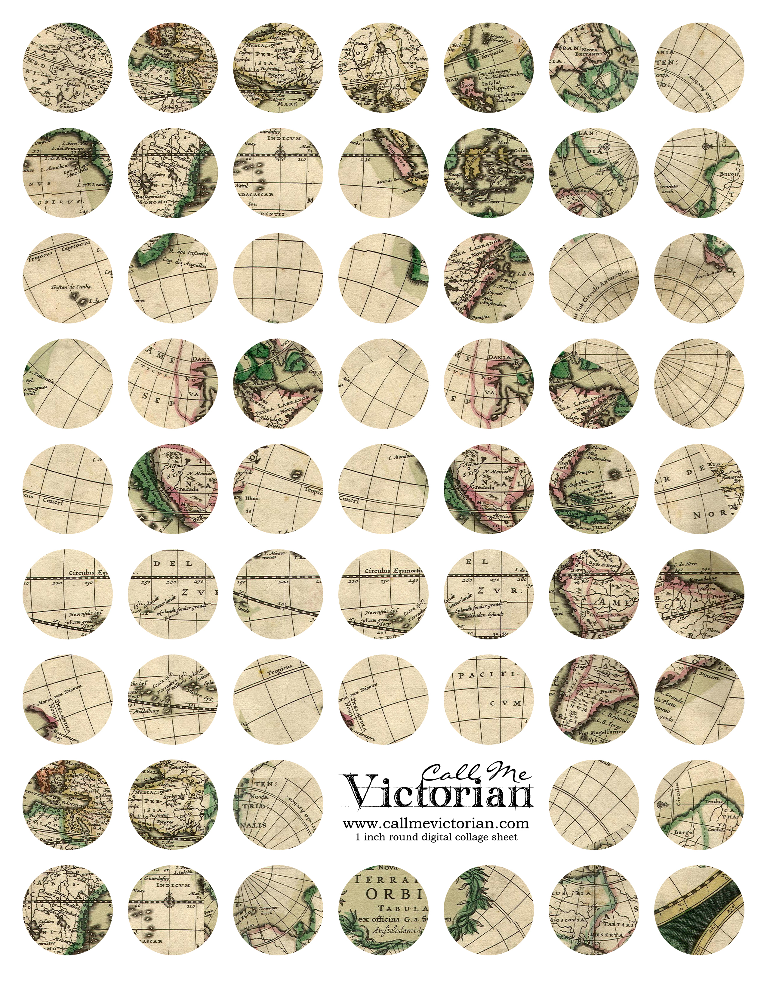 Free Digital Collage Sheet Vintage Maps | Call Me Victorian - Free Printable Digital Collage Sheets