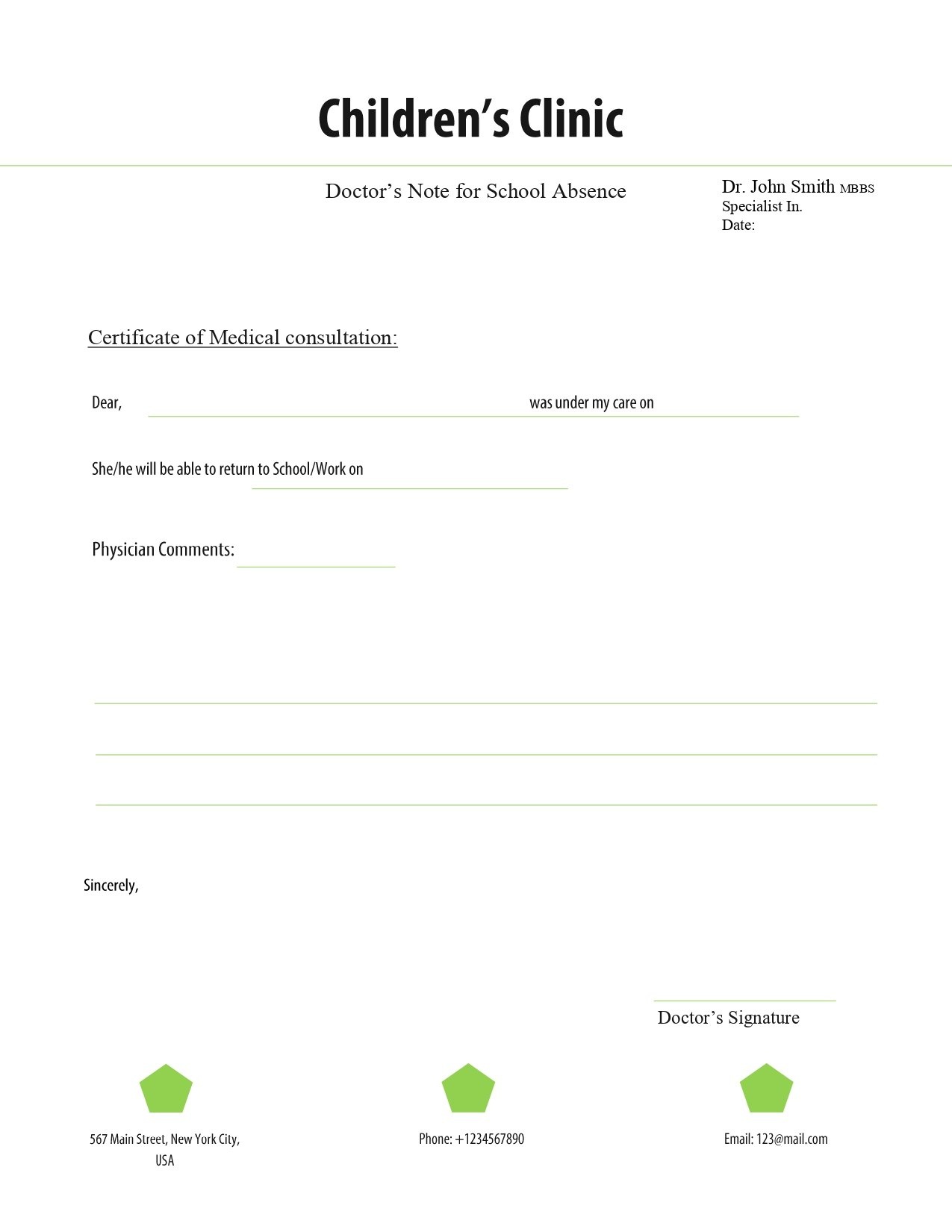 Free Doctors Note Template - Free Printable Doctor Notes