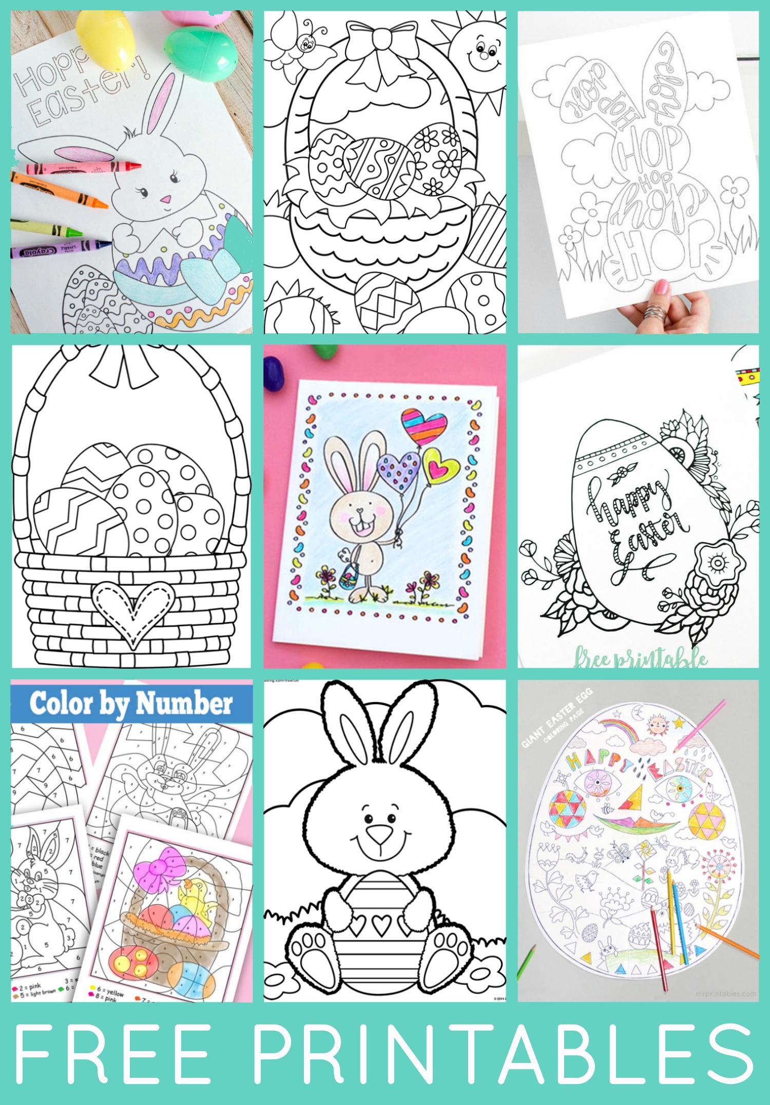 Free Easter Coloring Pages - Happiness Is Homemade - Free Printable Easter Cards To Print