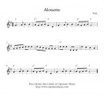 Free Easy Clarinet Sheet Music | Alouette   Free Printable Clarinet Music
