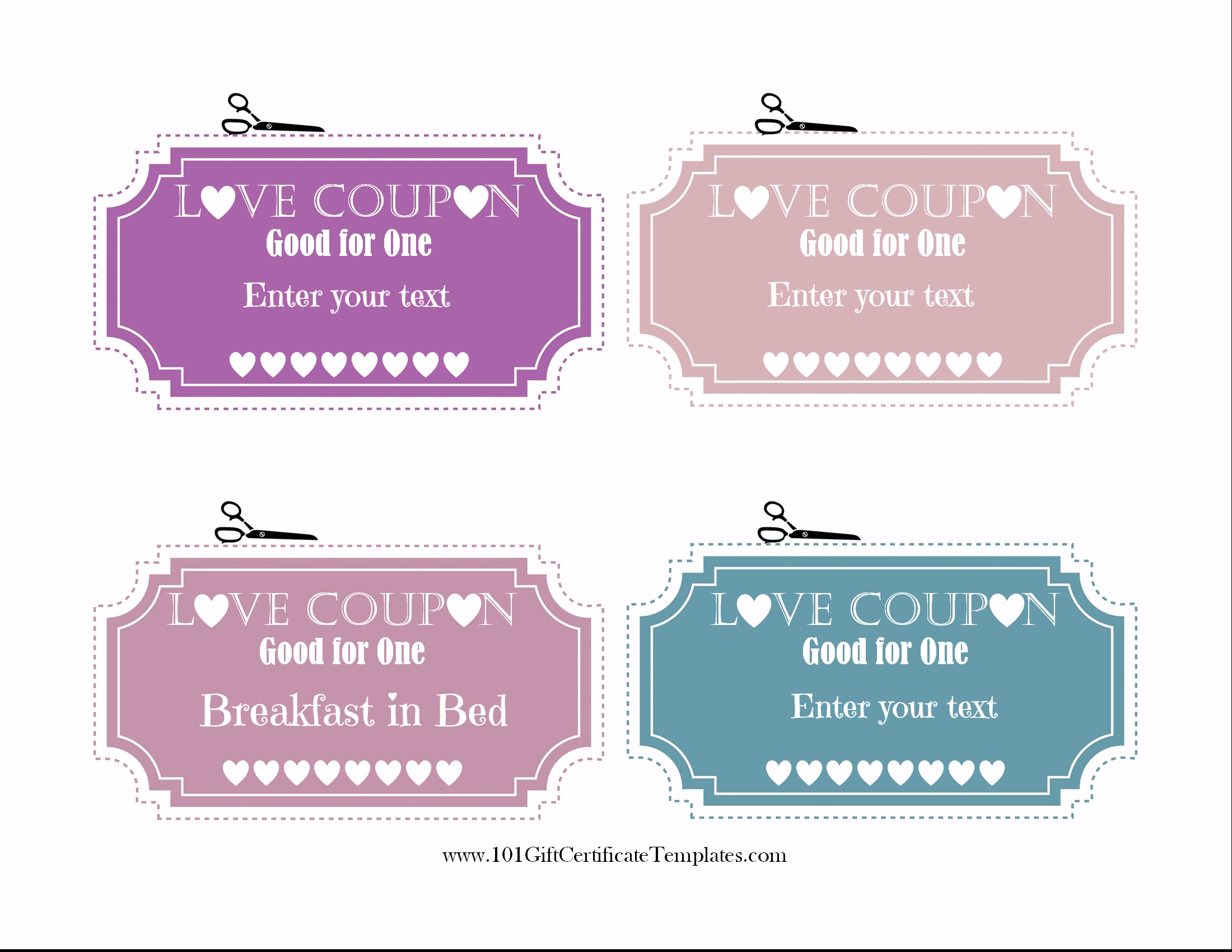 Free Editable Love Coupons For Him Or Her - Free Printable Love Certificates For Him