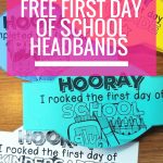 Free First Day Of School Headband Crowns | Kindergarten | First Day   Free Printable First Day Of School Certificate