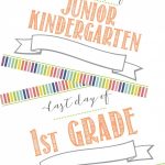 Free First Day Of School Printable Sign (+ Last Day Of School   First Day Of Kindergarten Sign Free Printable
