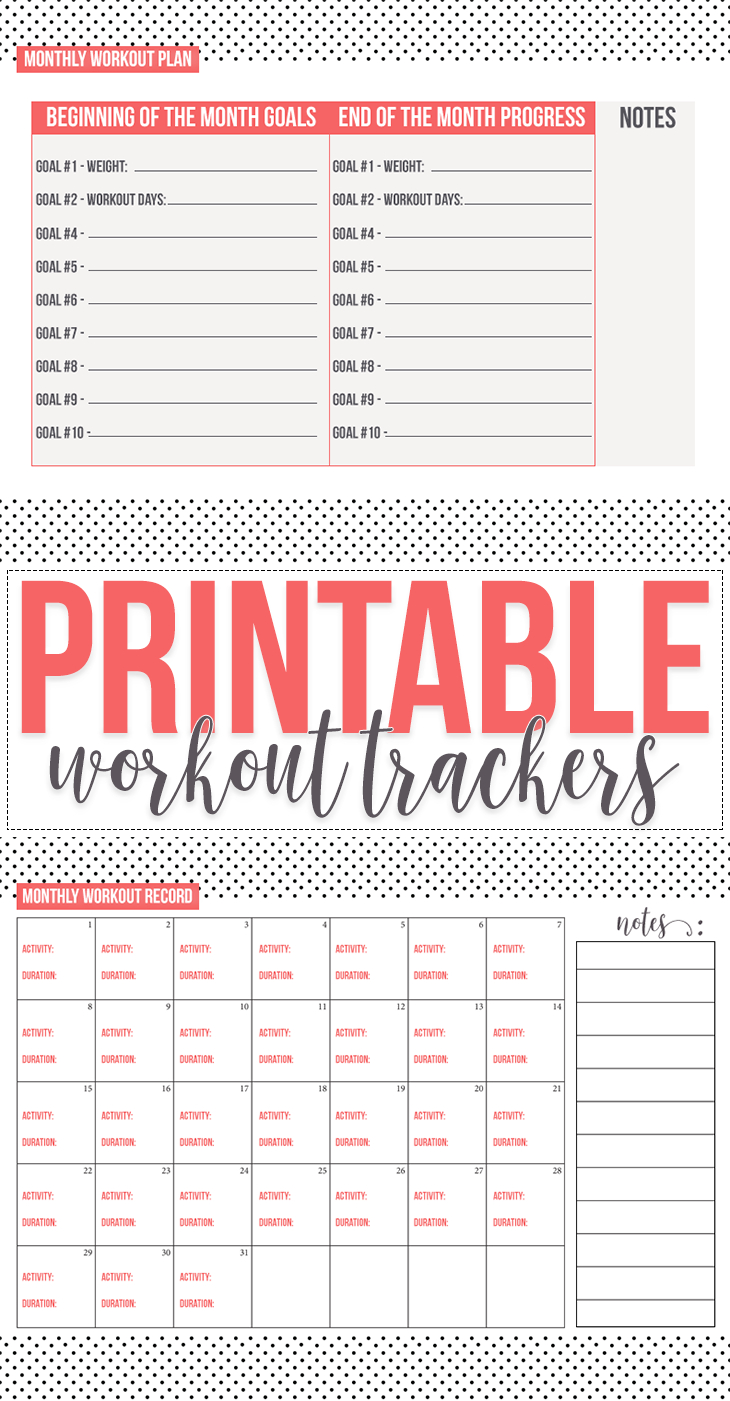 Free: Fitness Tracker Printables - Hairspray And Highheels - Free Printable Fitness Tracker