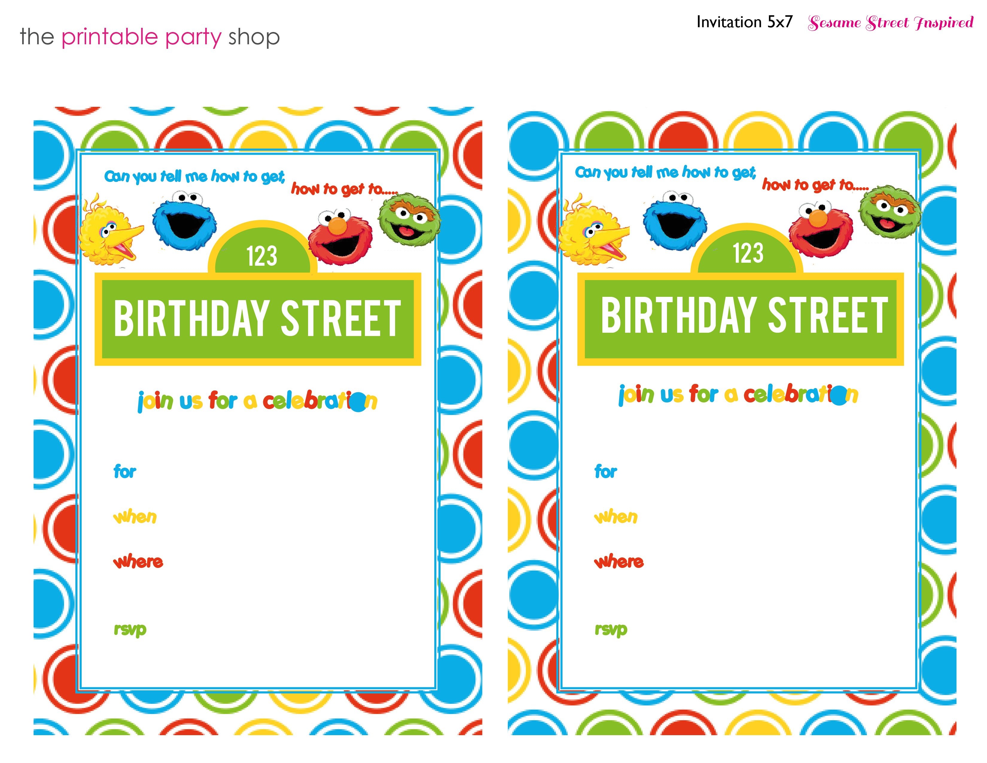Free Free Printable Sesame Street 1St Birthday Invitations Templates - Free Printable Sesame Street Cupcake Toppers