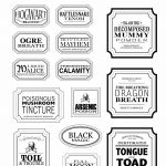 Free Halloween Printable Apothecary Jar Labels | Toil & Trouble | En   Free Printable Apothecary Jar Labels