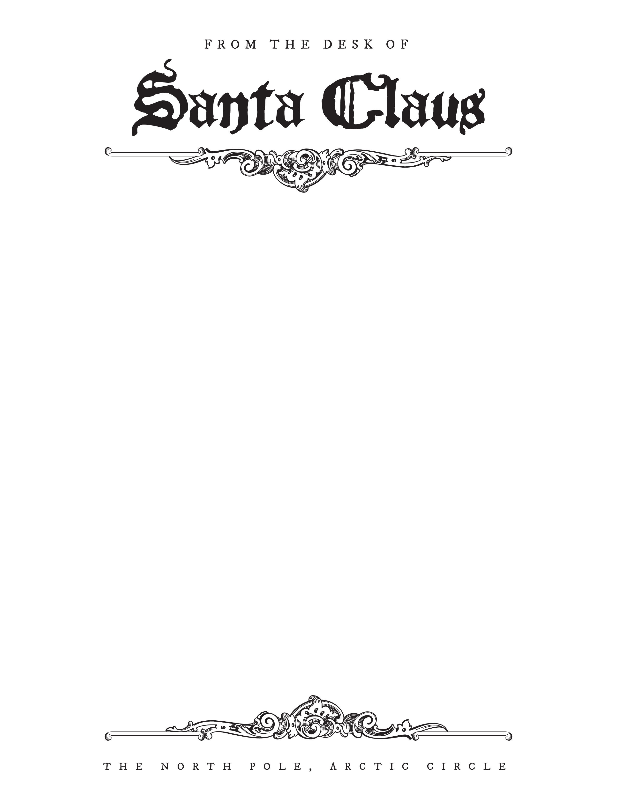 Template Word Free Printable Letter From Santa North Pole Printable