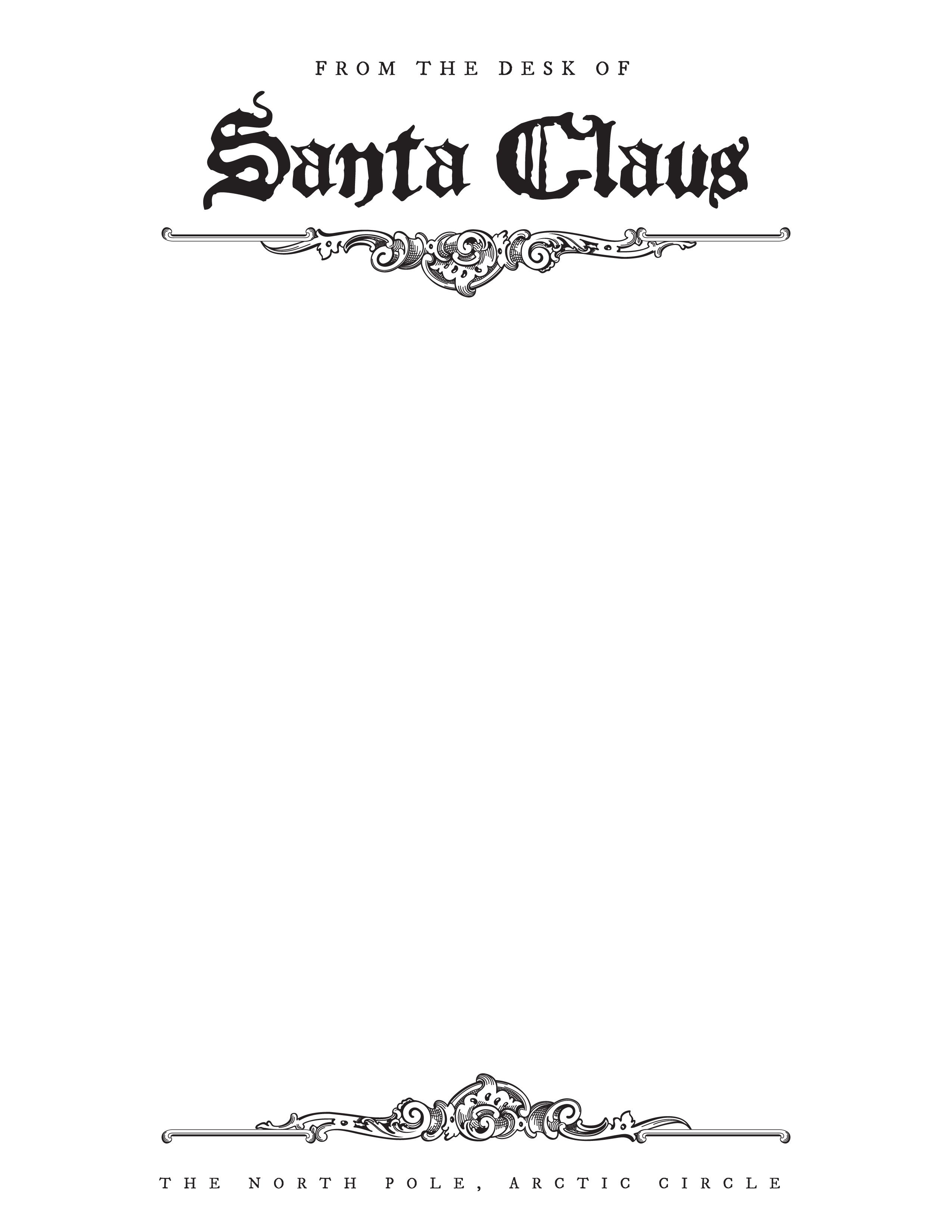 Template Word Free Printable Letter From Santa North Pole Printable 