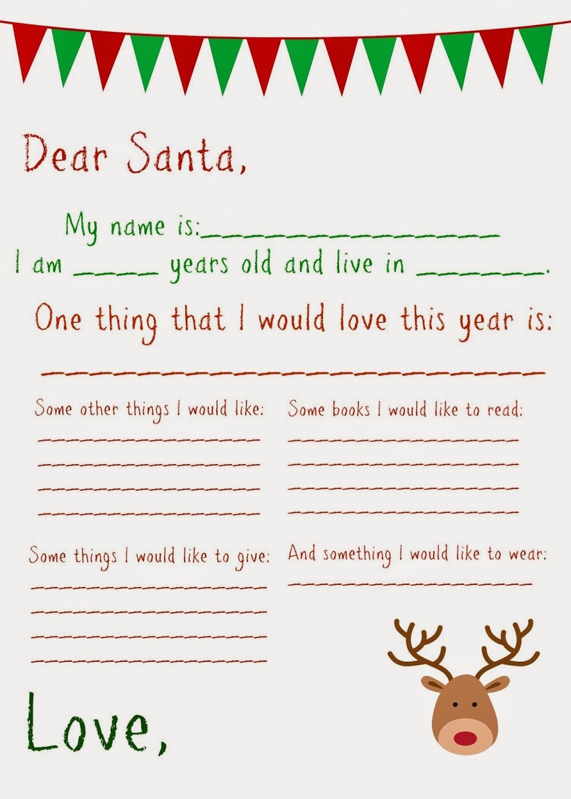 Free Letter To Santa Template Printable Examples | Letter Cover - Free Santa Templates Printable