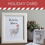Free Llama Christmas Card And Art Print   Handmade Weekly   Christmas Cards Download Free Printable