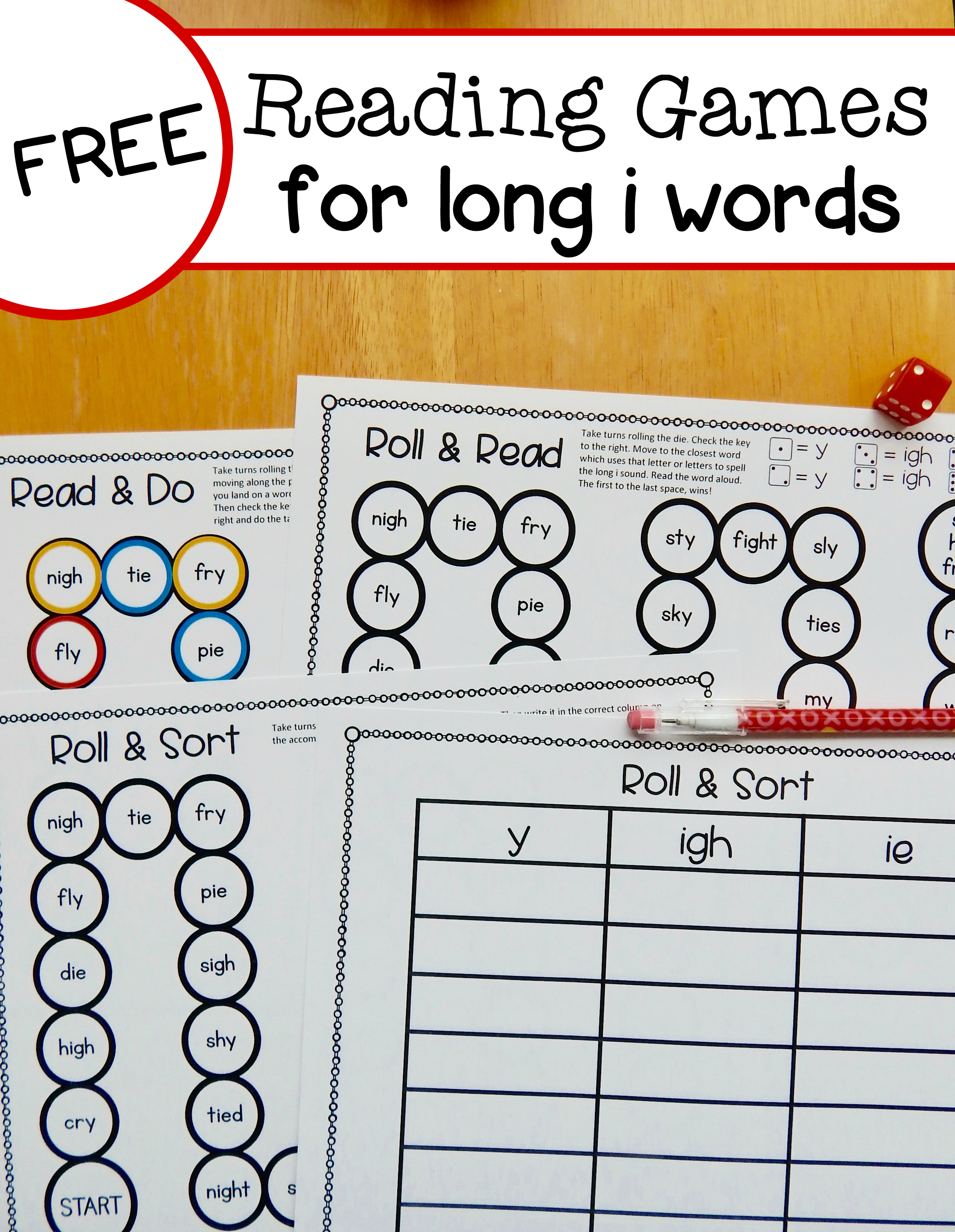 Free Long I Reading Games For Y, Ie, And Igh Words - The Measured Mom - My Spelling Dictionary Printable Free