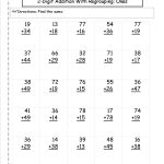 Free Math Worksheets And Printouts   Free Printable Double Digit Addition And Subtraction Worksheets