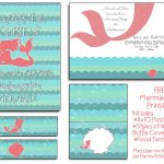 Free Mermaid Party Printables! I Will Even Customize The Invite At   Mermaid Birthday Invitations Free Printable