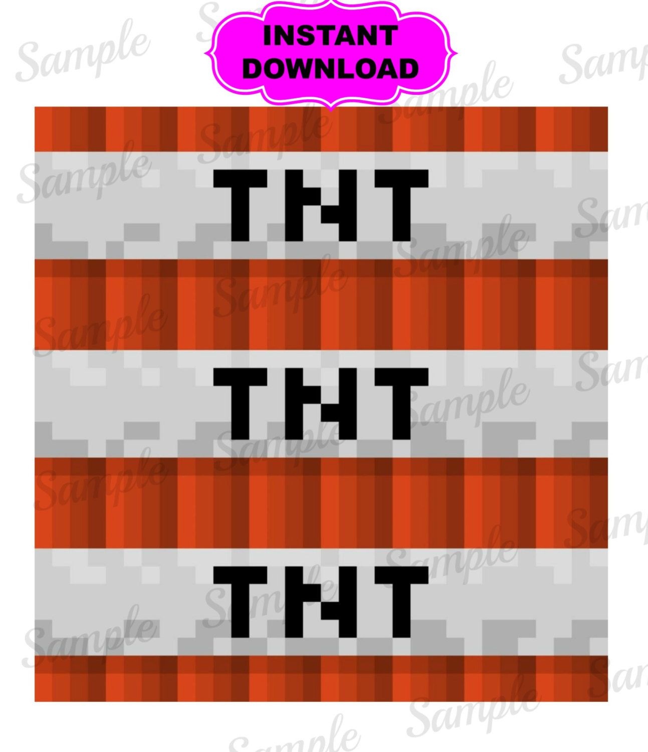 Free Minecraft Tnt Printables Minecraft Tnt . | Box Car Project - Free Printable Minecraft Cupcake Toppers And Wrappers