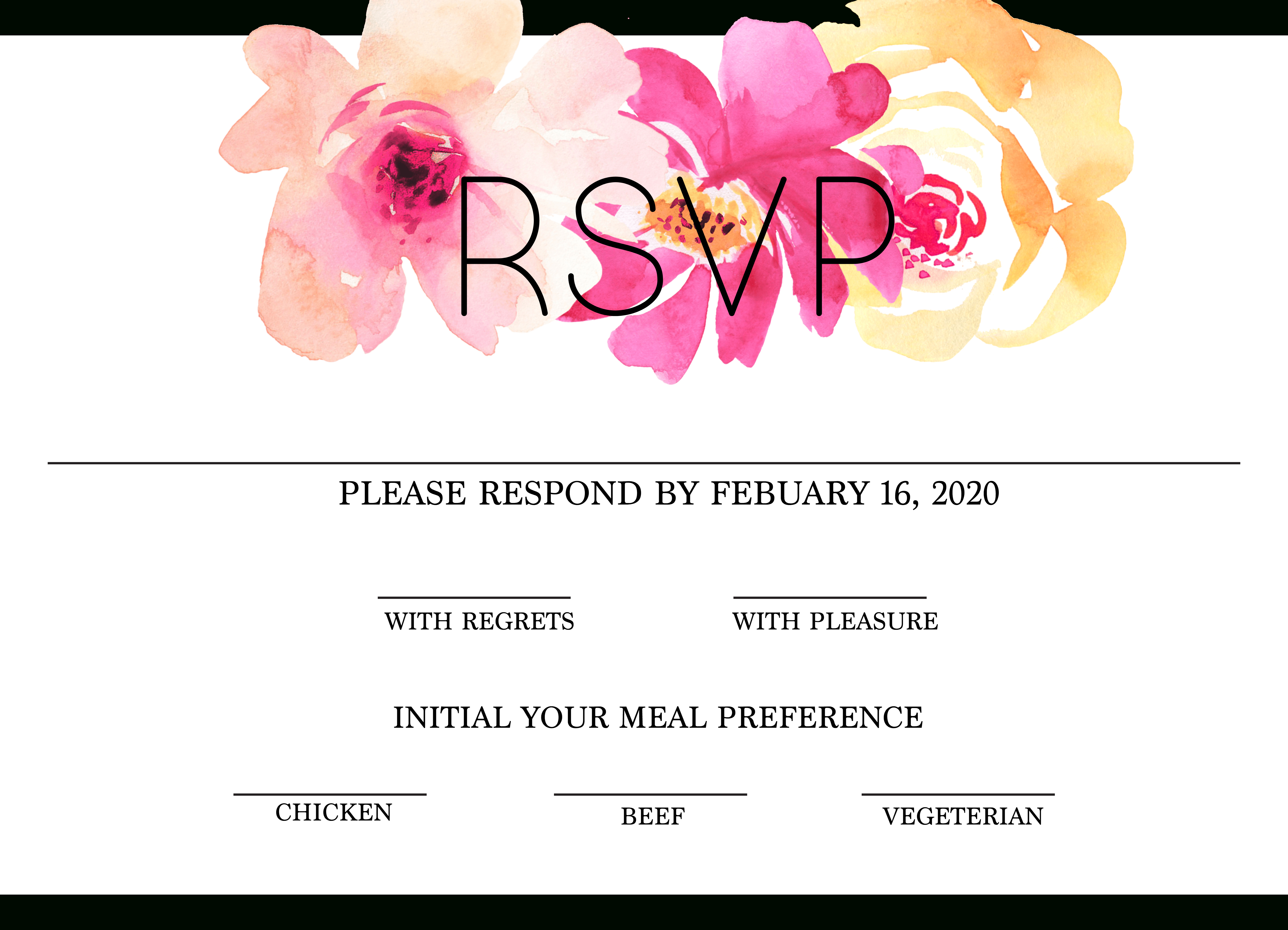 Free Modern Printable Watercolor Wedding Rsvp | Freebies &amp;amp; Free - Free Printable Rsvp Cards