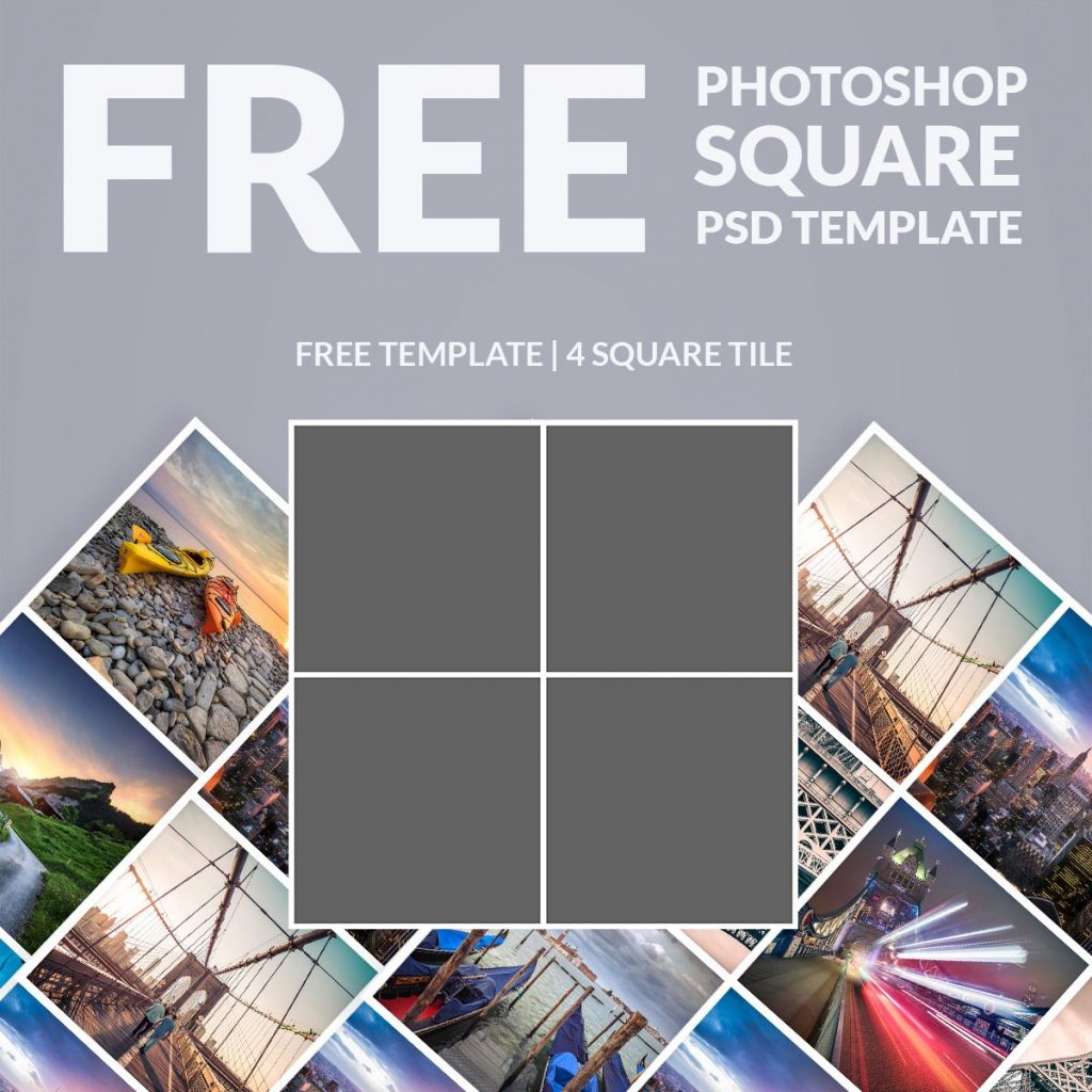 Free Photoshop Template Photo Collage Square Download Now Free 