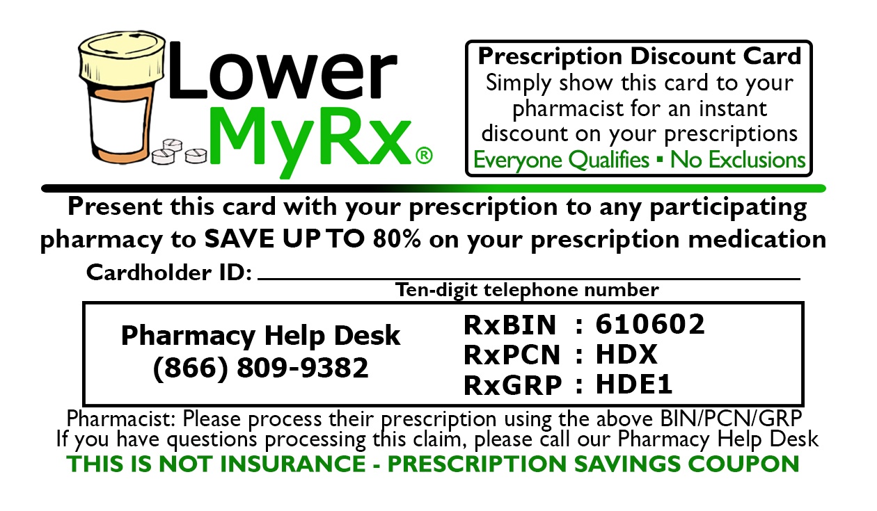 Free Prescription Discount Savings Card. Instant Digital And - Free Printable Prescription Coupons