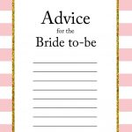 Free Printable Advice For The Bride To Be Cards | Friendship | Bride   Free Printable Bridal Shower Advice Cards