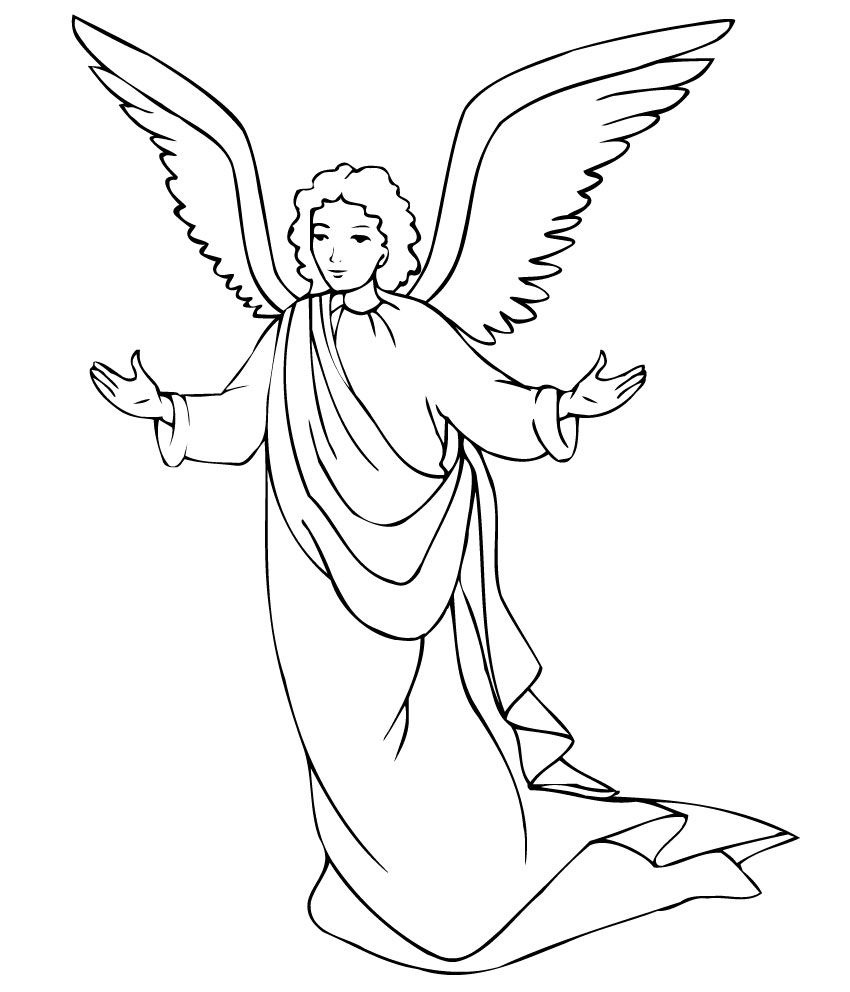 Free Printable Angel Coloring Pages For Kids | Printables | Angel - Free Printable Angels