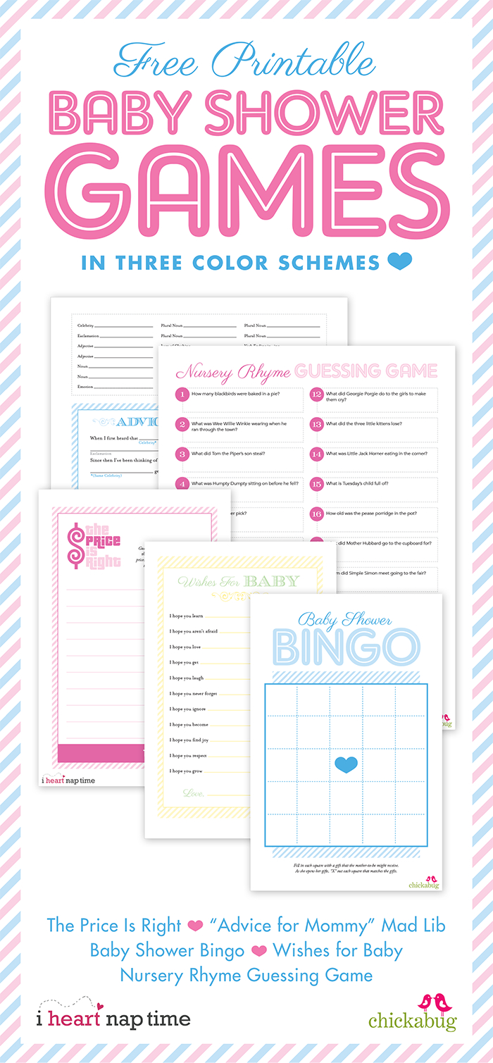 Free Printable Baby Shower Games {With I Heart Nap Time} | Chickabug - Free Printable Baby Shower Games Who Knows Mommy The Best