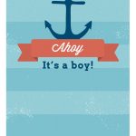 Free Printable Baby Shower Invitation   Ahoy It's A Boy | Greetings   Free Printable Baby Shower Cards Templates