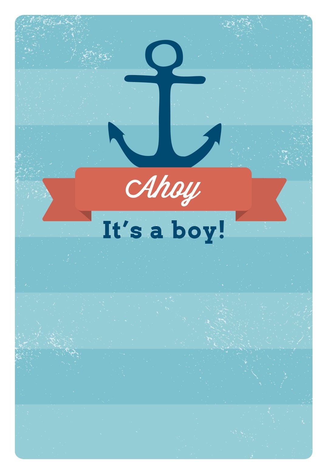 Free Printable Baby Shower Invitation - Ahoy It&amp;#039;s A Boy | Greetings - Free Printable Baby Shower Cards Templates