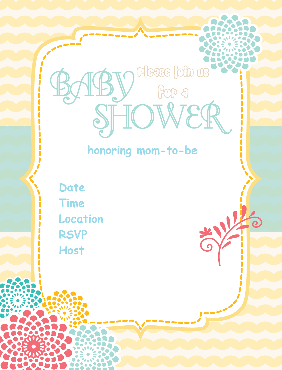 Free Printable Baby Shower Invitations - Baby Shower Ideas - Themes - Free Printable Baby Registry Cards