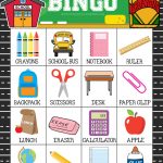 Free Printable Back To School Bingo Game Cards | School | Back To   Free Printable Back To School