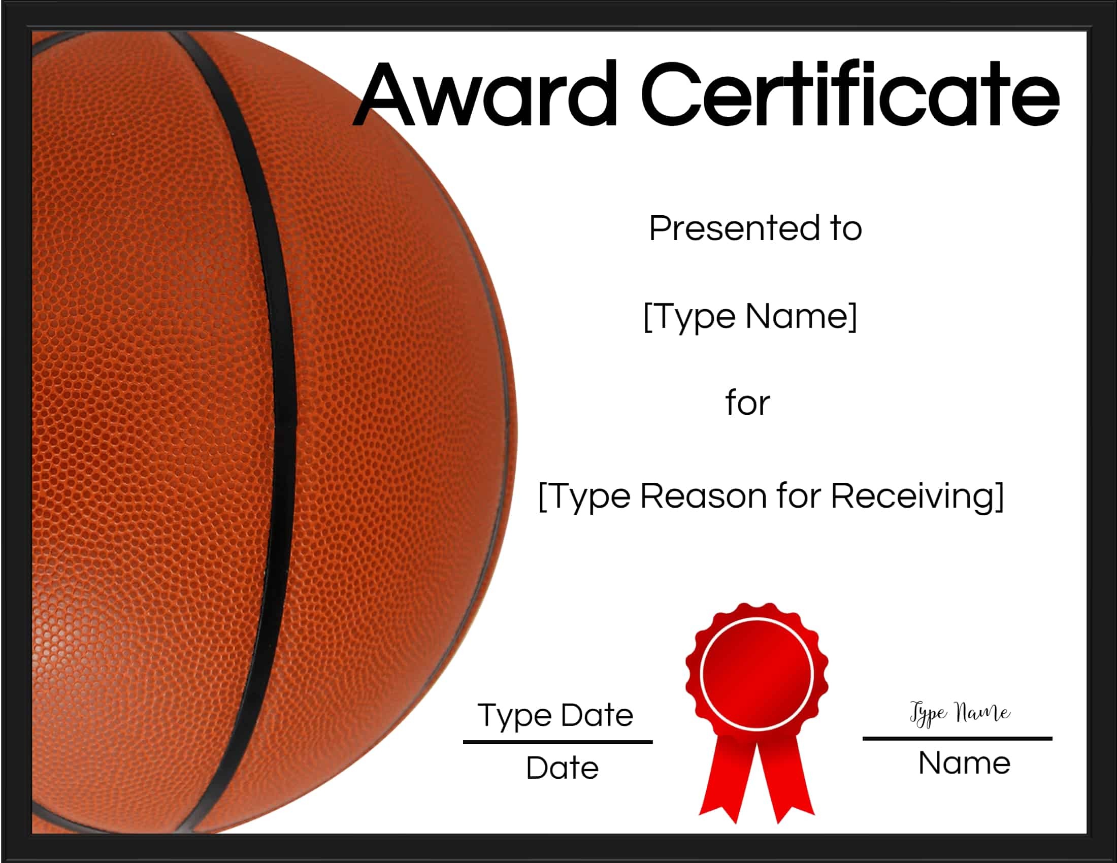 Free Printable Basketball Certificates | Customize Online - Free Printable Soccer Certificate Templates