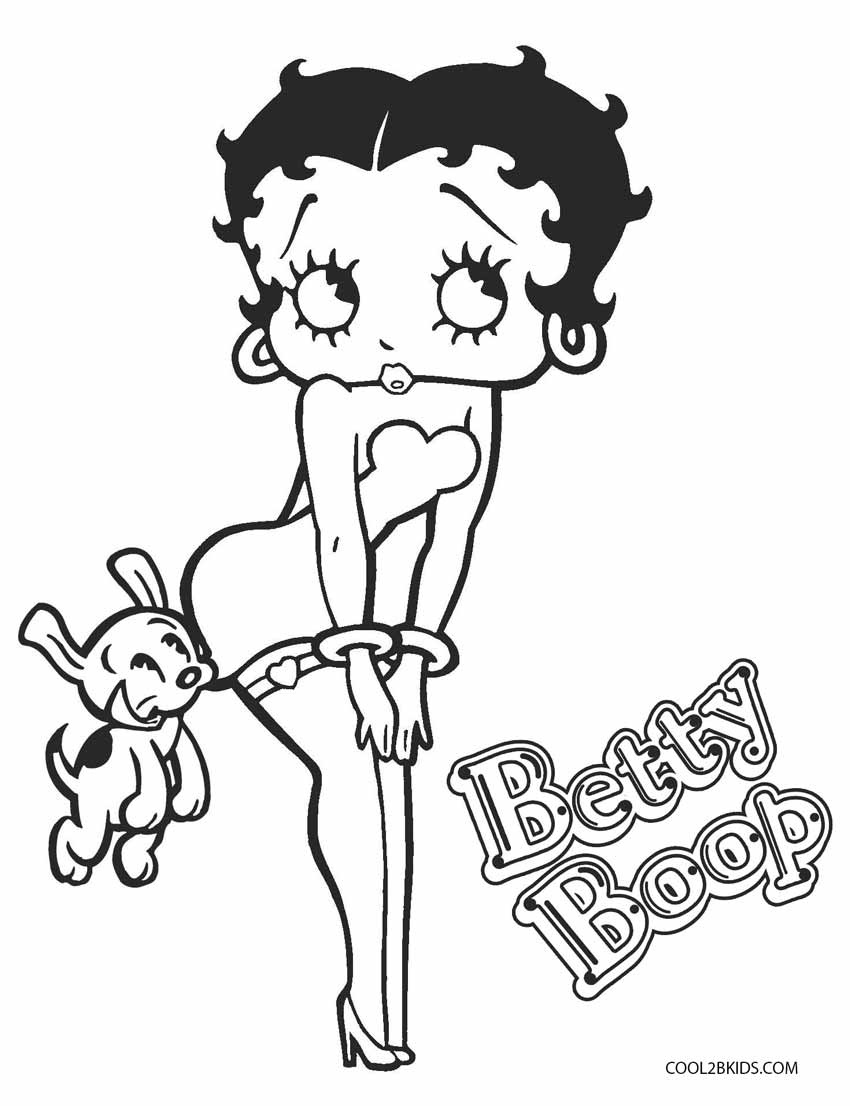 Free Printable Betty Boop Coloring Pages For Kids | Cool2Bkids - Free Printable Betty Boop