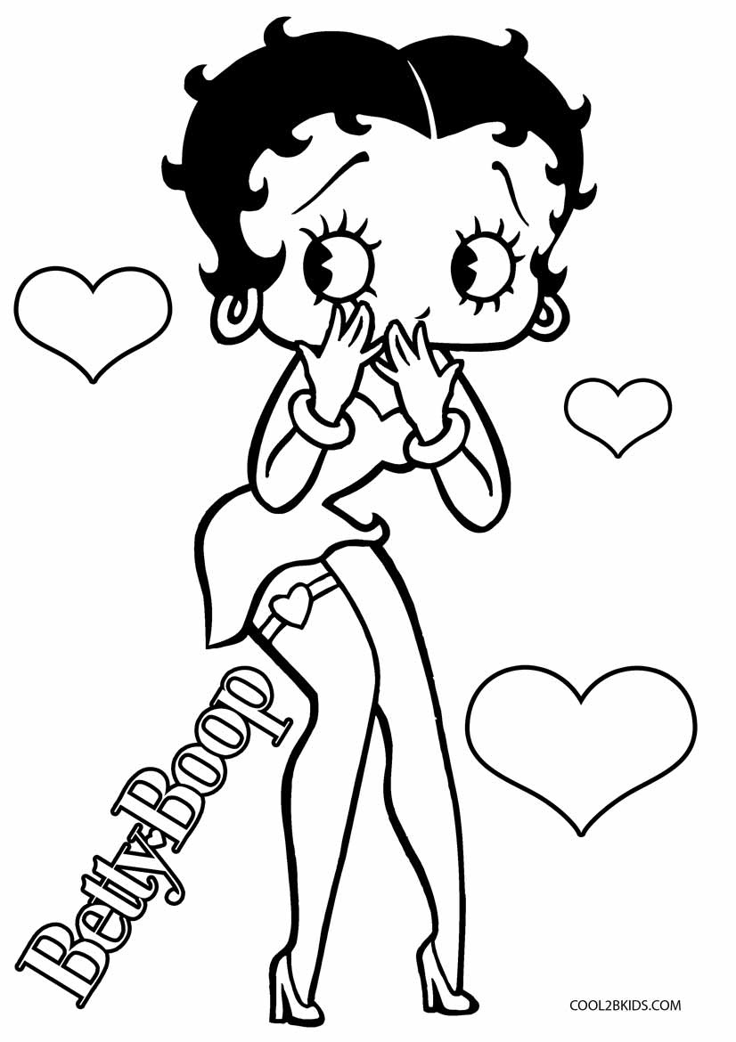 Free Printable Betty Boop Coloring Pages For Kids | Cool2Bkids - Free Printable Betty Boop