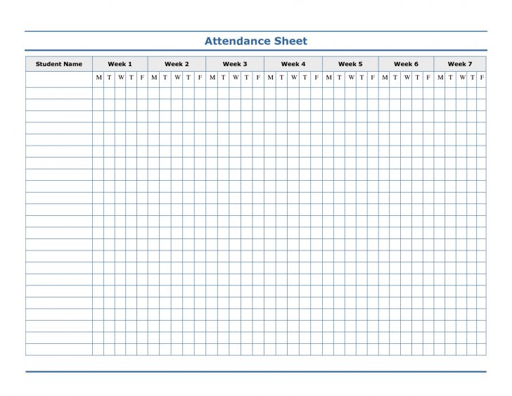 Free Printable Attendance Sheets For Homeschool