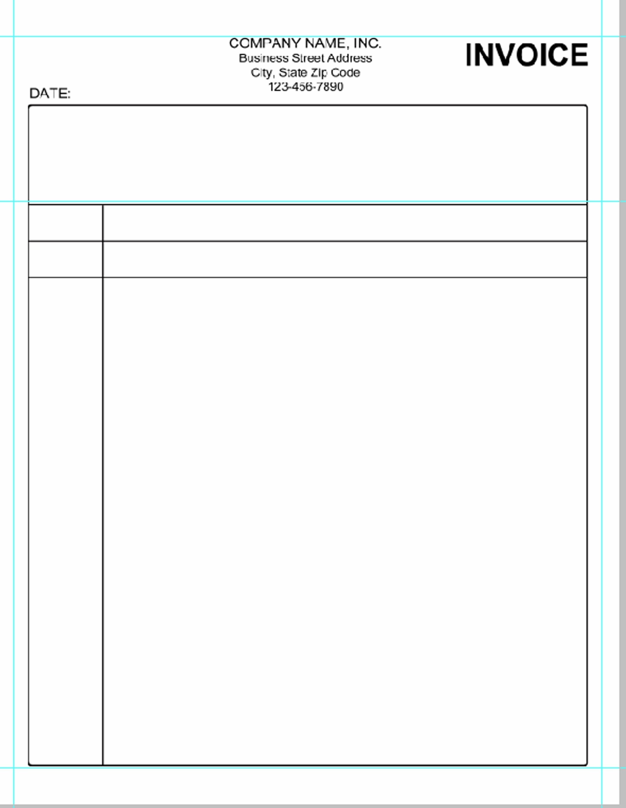 Free Printable Blank Invoice Sheet Templates Word Template Sample Uk - Free Printable Templates
