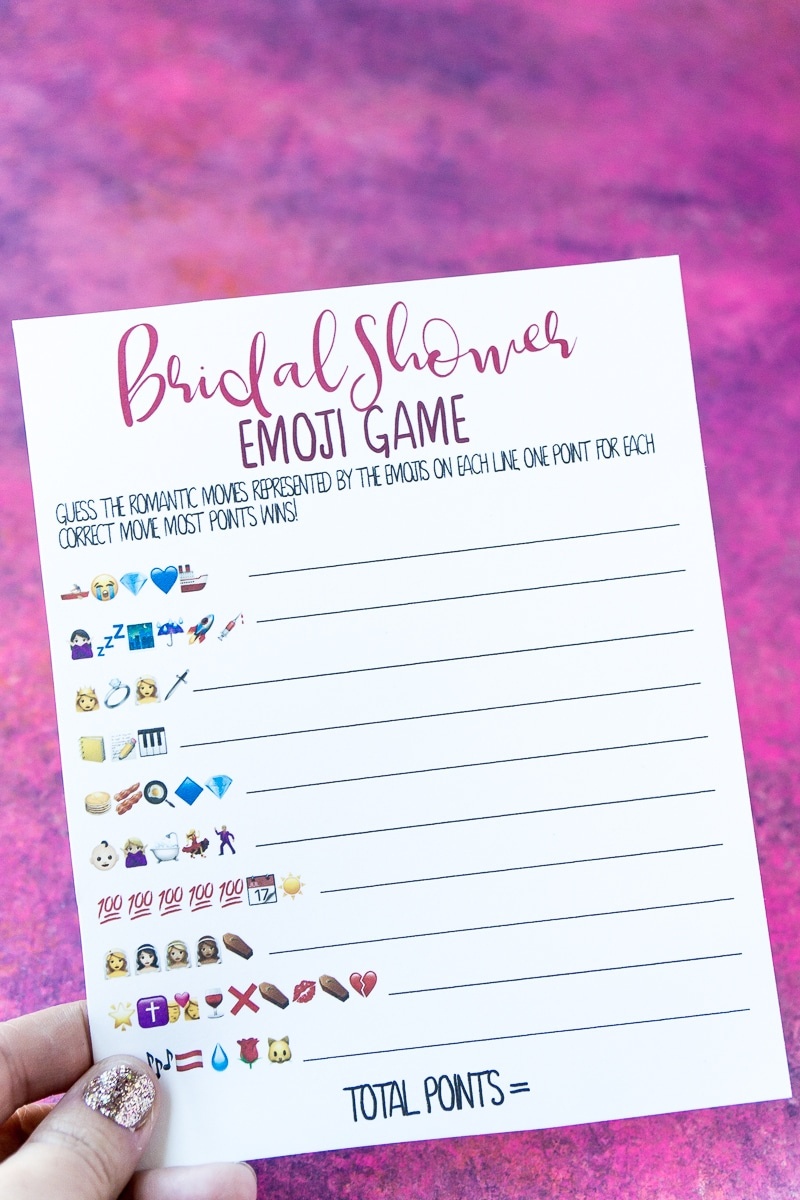 Free Printable Bridal Shower Name The Emoji Game - Free Printable Bridal Shower Games And Activities