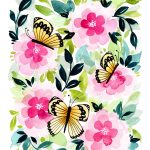 Free Printable Butterfly Garden Card 1   Tinselbox   Free Printable Butterfly Pictures