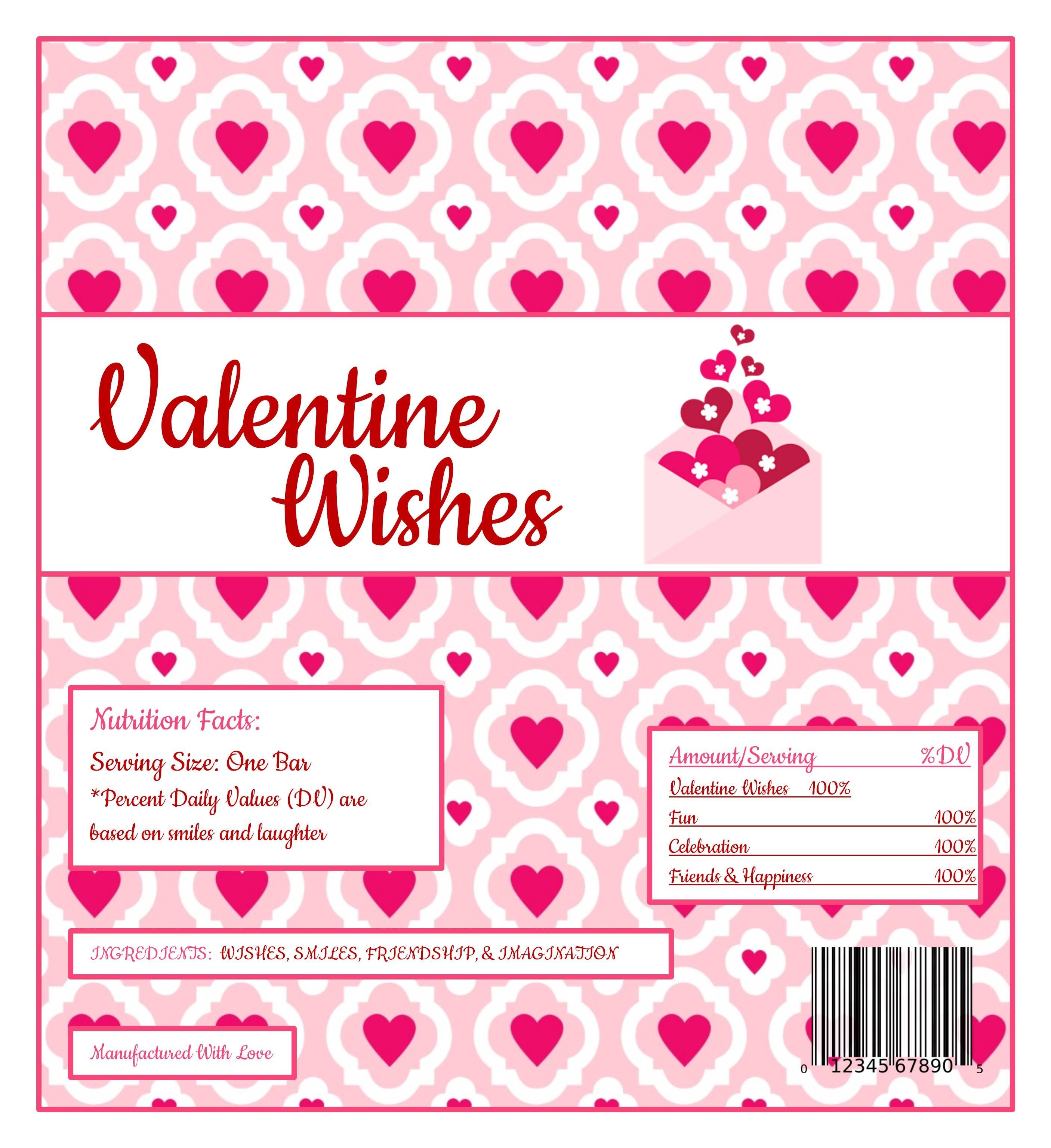 Free Printable Candy Wrapper | Valentines Day Parties &amp;amp; Ideas - Free Printable Hershey Bar Wrappers