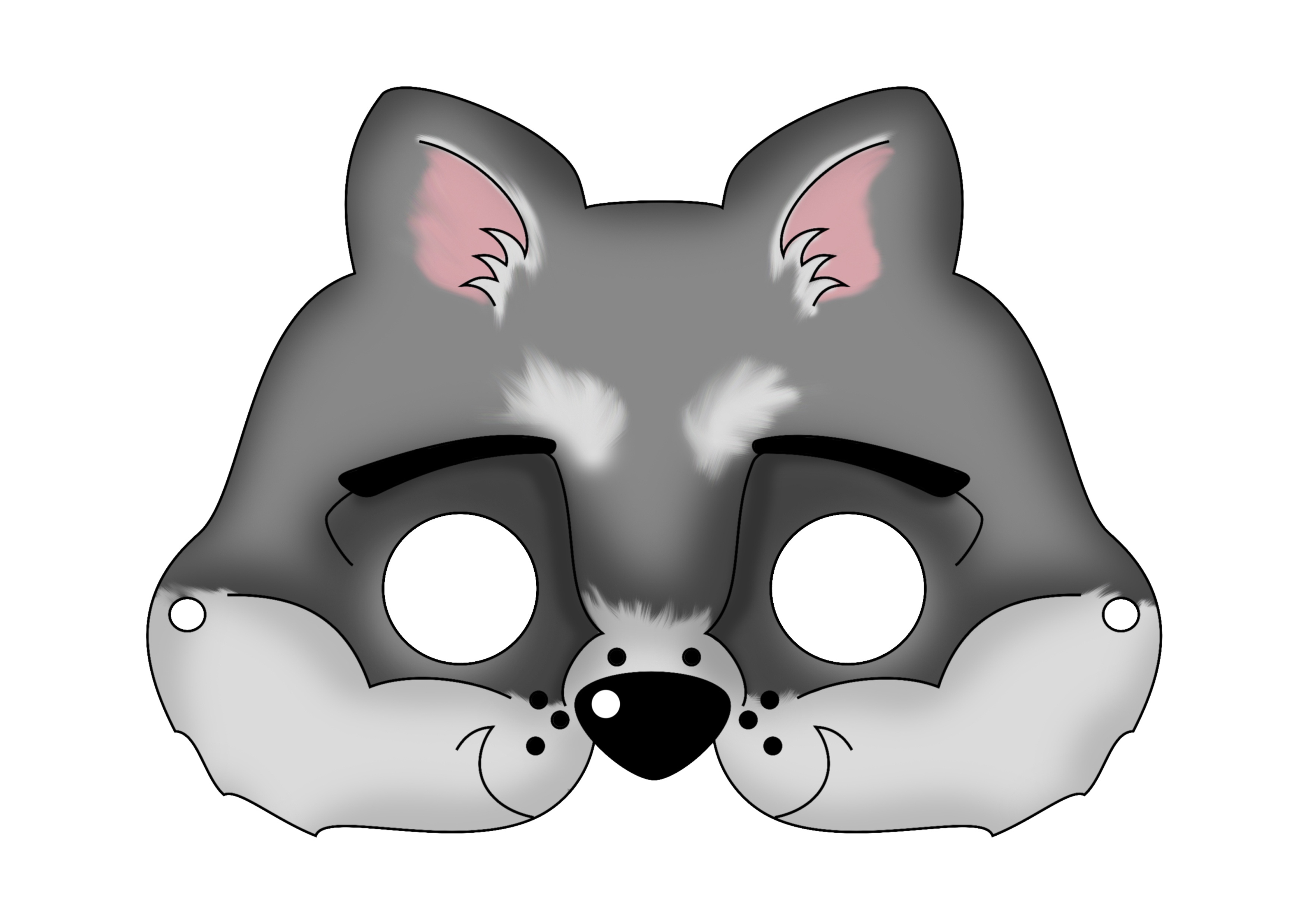 Free Printable Carnival Masks For Kids Free Printable Wolf Face Mask 
